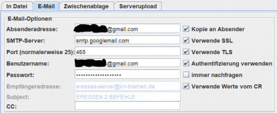 Befehle mit Magellan Einsenden am Beispiel Gmail